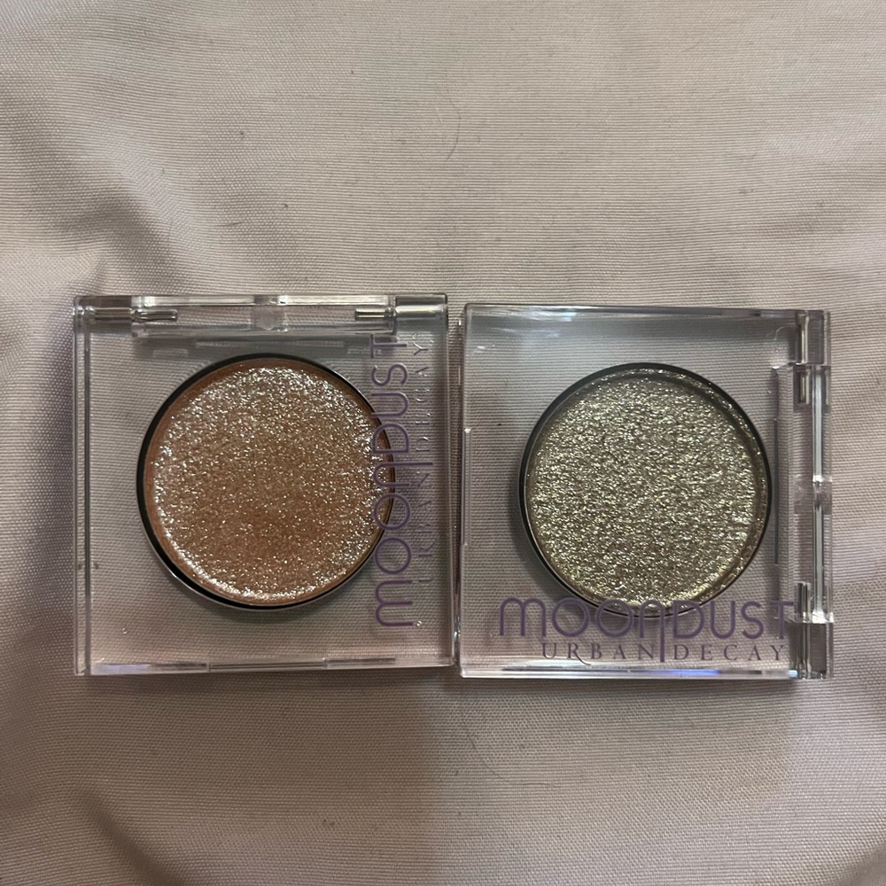 Urban decay Moondust eyeshadows in space cowboy and lithium